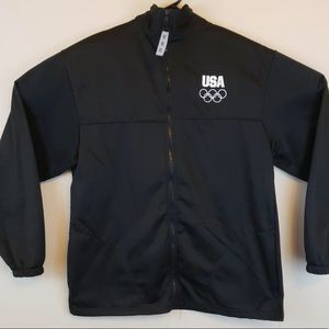 Team USA Olympic Committee Black Track Jacket